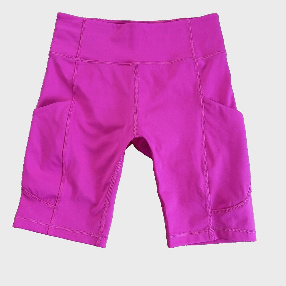 Monrow Biker Shorts Women’s Hot Pink Pockets  Activewear Workout Running  XS NWT